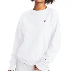 Champion Reverse Weave White Crewneck Sweatshirt